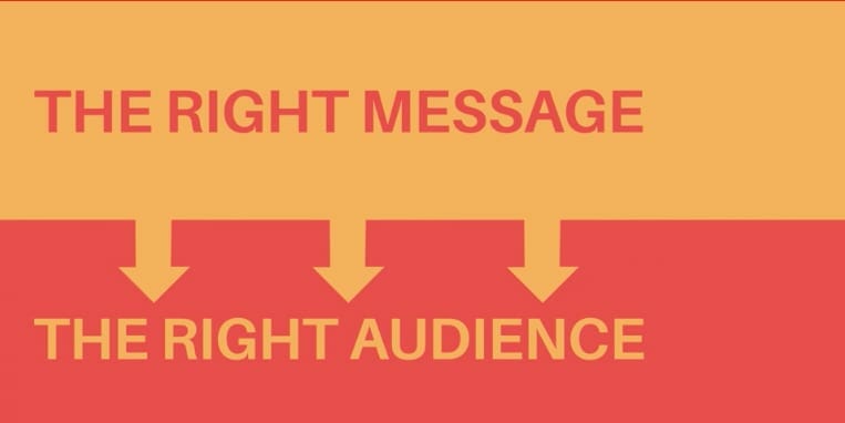The right message the right audience.