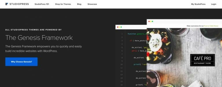 A screen shot of a website with the greese framework.