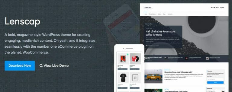 Lenscop - responsive wordpress theme.