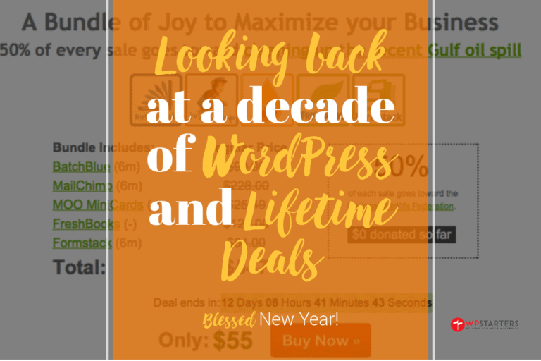 Looking at a decade of wordpress and wordpress lifetime deals.